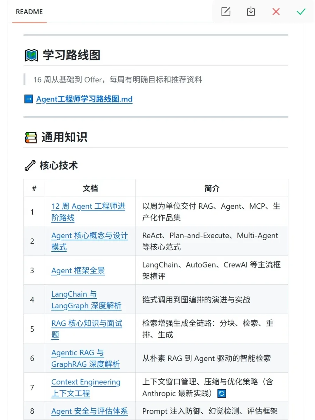 16 周学习路线仓库 · 目录总览